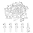 thumbnail image 1 of Uxcell Kit de Tornillos y Tuercas Hexagonales Transparentes Claros de 30 Piezas, Tornillos de Cabeza Redonda de Acrílico Plástico M4x18mm, 1 of 7