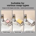 thumbnail image 6 of Silicone Soap Dish Drain Tray for Bathroom Countertop, Green, 4.7 x 3.5 in, 6 of 7