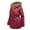 Hot Pink, variant on Odeerbi Winter Coats For Women Heavy Coat Trendy Tops Hooded Outwear Thickening 2025 Long Sleeve Parkas Hot Pink