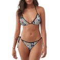 thumbnail image 1 of Bingfone Dog Print Women's Bikini Set, Bikini Two-piece Set - High Elastic Strap Style, Beach Pool Swimsuit - Removable Chest Pad, 1 of 6