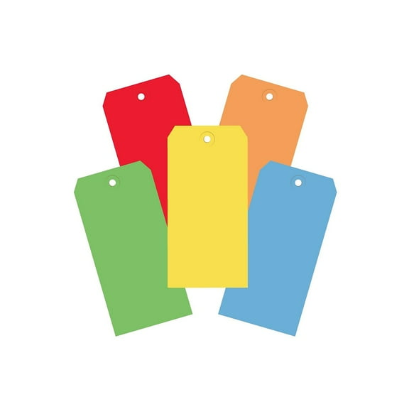 Box Partners Shipping Tags 13 Pt. 4 3/4" x 2 3/8" Assorted Color 1000/Case G20001