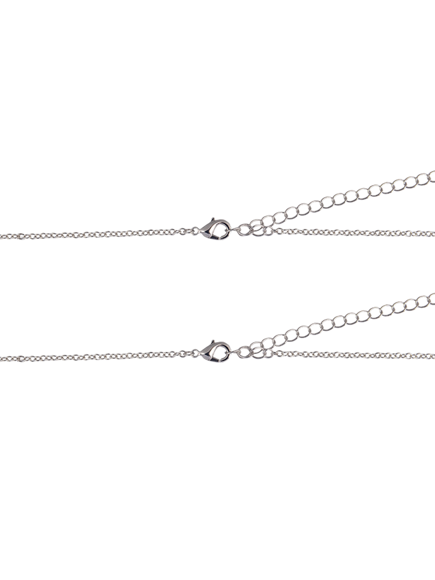 Time and Tru Silvertone Rolo Chain 2 Row Initial "Q" Pendant Necklace