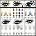 thumbnail image 1 of 6 Sheets Face Jewels For Women Face Gems Stick On Eye Forehead Crystals Sticker, 1 of 5