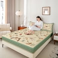 thumbnail image 4 of Homewish Boys Girls Animal Moth Ladybug Dragonfly 4 Pieces Queen Sheet Sets,Botanical Floral Mushroom Ultra Soft Flat Sheet,Retro Vintage Aesthetic Queen Fitted Sheet,Luxury Bedroom Decor, 4 of 7