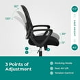 thumbnail image 2 of Bigleap Office Chair, Ergonomic Computer Chair, Mesh Desk Chairs with Comfy Lumbar Support and Armrest for Home, Bedroom, Study, Student, Adults, Black, 2 of 6