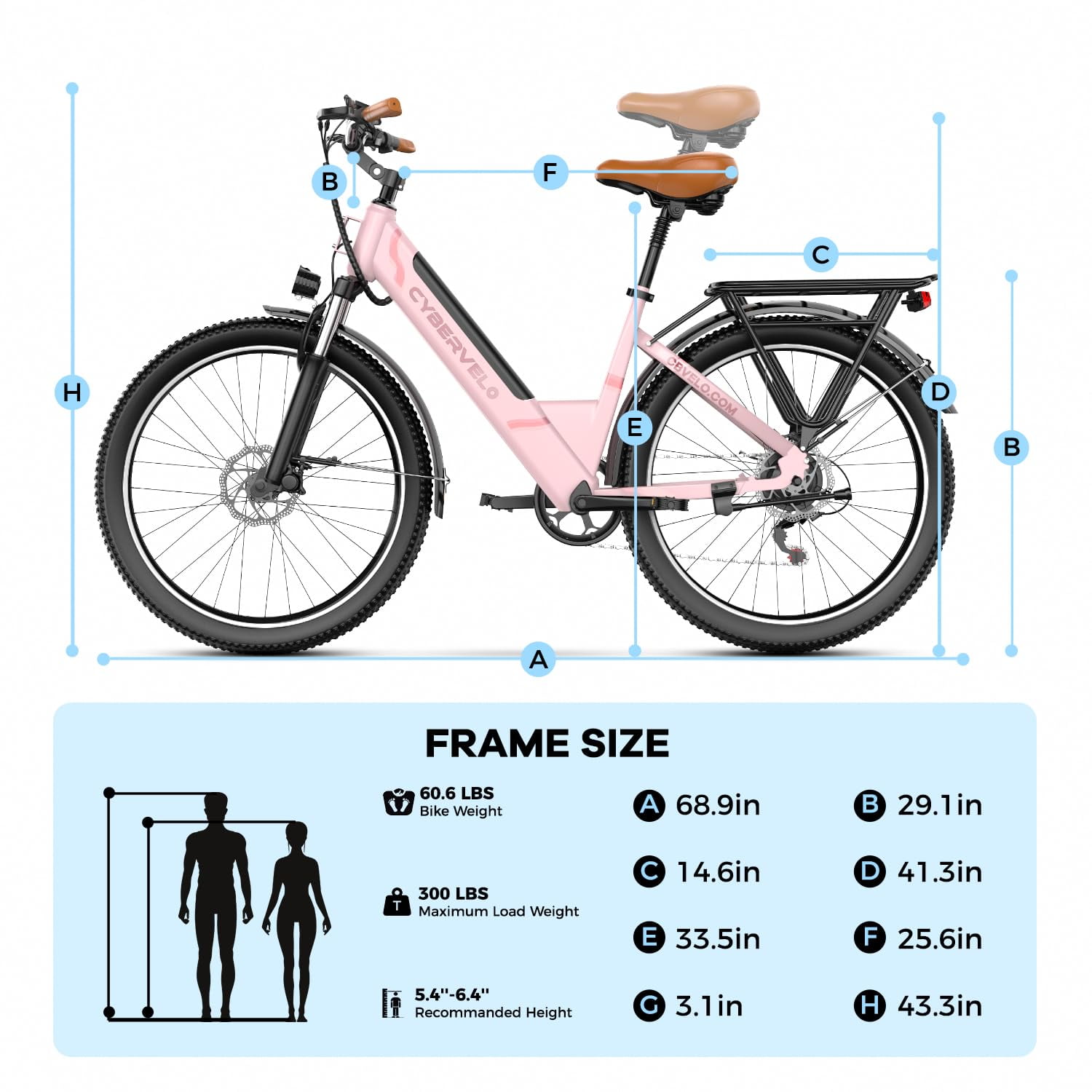 CBVELO Electric Bike for Adults, 26" Peak 1000W Motor Ebike, 48V 14Ah Removable Battery, 80 Miles Max 28MPH, 7 Speed Electric Bicycle UL2849