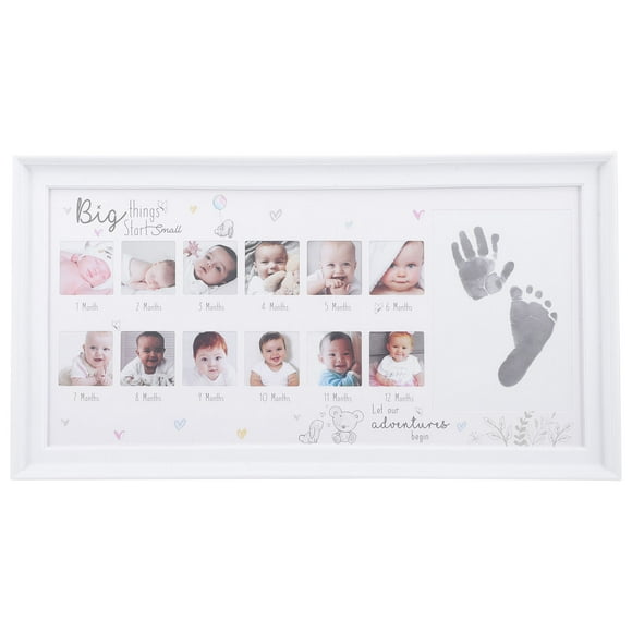 icolorfuled 1Pcs Baby Monthly Picture Frame Wooden Milestone Recording for Newborns 15.33X8.72X0.98in