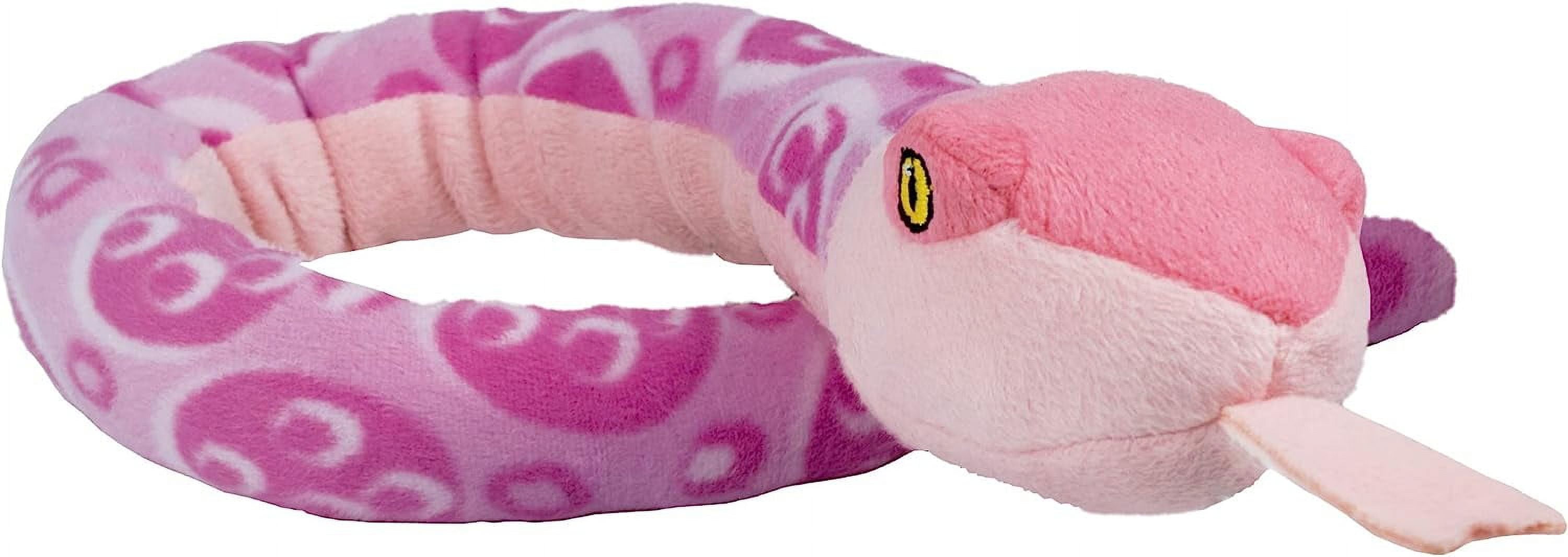 EcoBuddiez Rosa Klapperschlange Plüschtier 140 Cm – Kuscheliges Spielzeug Aus Recycelten Plastikflaschen