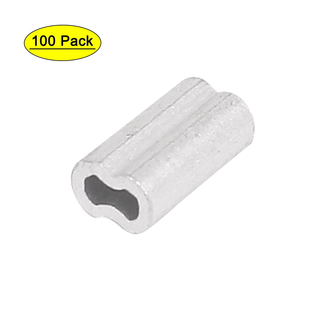 Rope 100 Aluminum Crimp Swage Sleeves for Wire Cable 3/8" 
