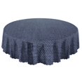 thumbnail image 5 of 60 Inch Round Lace Tablecloth Water Resistant Washable, Denim Jean Cowboy Style, 5 of 5