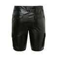 thumbnail image 6 of OSOLU Solid Color Men Leather Shorts Lacquer Shorts Latex PU Underpants Leather Shorts Clubwear Lingerie Shiny Pants Training Gym Dance Shorts Trousers Everyday Comfort Versatile Bottoms, 6 of 9