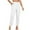 White, variant on ABATAB Capri Pants for Women Work Business Casual Crop Trousers Mid Waisted Loose Office Slacks Capris with Pockets