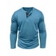 thumbnail image 4 of pstuiky camisetas de manga larga para hombre, Suéter informal de color liso para hombre, cárdigan con botones, manga larga, cuello redondo y bolsillo. Tops de hombre l, 4 of 7