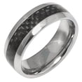 thumbnail image 2 of Titanium Carbon Fiber 8mm Mens Wedding Ring Sz 10.5, 2 of 8