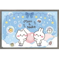 Mimi & Neko - Clouds Wall Poster, 22.375" x 34" Framed