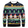 thumbnail image 1 of Sudaderas sin capucha para hombre, estilo casual, con estampado de moda, sudadera de manga larga, blusas de manga larga con cuello redondo, camisas, blusas para hombre, poliéster, 1 of 3
