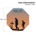thumbnail image 2 of Honeii Anzac Day Print Leather Coaster Set of 4, Ideal for Safeguarding Your Furniture from Drinks Spills and Effortless Cleanup-Octagon, 2 of 6