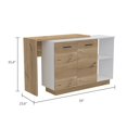 thumbnail image 4 of TuHome White Pine Modern Engineered Wood Sicilia Two-Door Kitchen Island, 4 of 9
