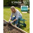 thumbnail image 5 of VEVOR Rolling Garden Cart with Seat, Metal Rolling Garden Work Seat with Wheels, Supports up to 400 LBS, Heavy Duty Gardening Cart Scooter, Outdoor Wagon & Stool on Wheels for Lawn, Patio, Backyard, 5 of 9