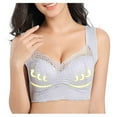 thumbnail image 3 of Wireless Bras for Women Seamless Bra Feature V-Neck Strapless Bra Style W-1696 White 3XL, 3 of 6