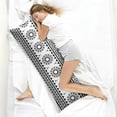thumbnail image 4 of Boho Long Body Pillow Cover – Soft & Breathable Ethnic Fabric, Hidden Zipper, 20"x54", Stylish Abstract Tribal Print – Gift for Side Sleepers, Pregnancy, Home Decor, 4 of 7