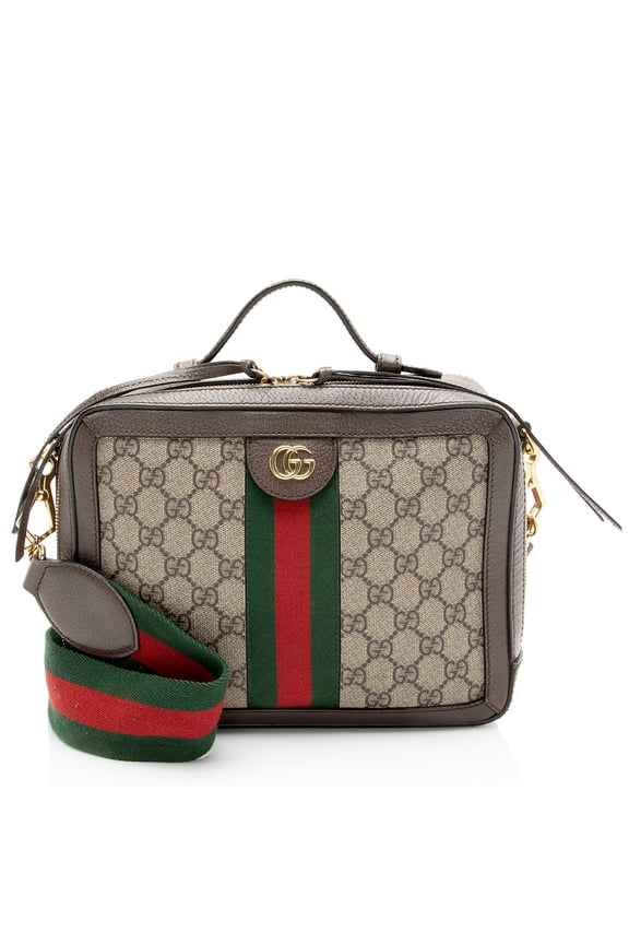 Pre-Owned Gucci GG Supreme Ophidia Small Top Handle
