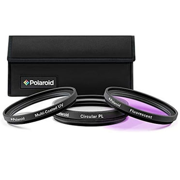 Polaroid Optics 46mm 3-Piece Filter Kit Set [UV,CPL,FLD] Includes Nylon Carry Case – Compatible W/ All Popular Camera Lens Models