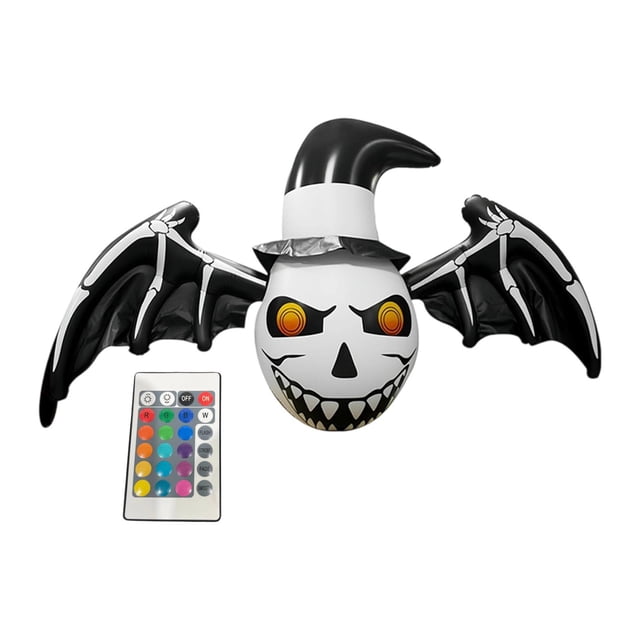 Fantasma inflable de Halloween para exteriores, decoración de PVC aterradora para el hogar con LED incorporados, decoración para fiestas navid