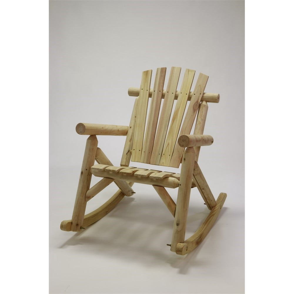 Log Rocking Chair, Natural Finish