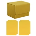 thumbnail image 1 of Caja de baraja de cartas, caja de almacenamiento de tarjetas, protectores de tarjetas, soporte para tarjetas de juego, TCG Premium PU amarillo, 1 of 7
