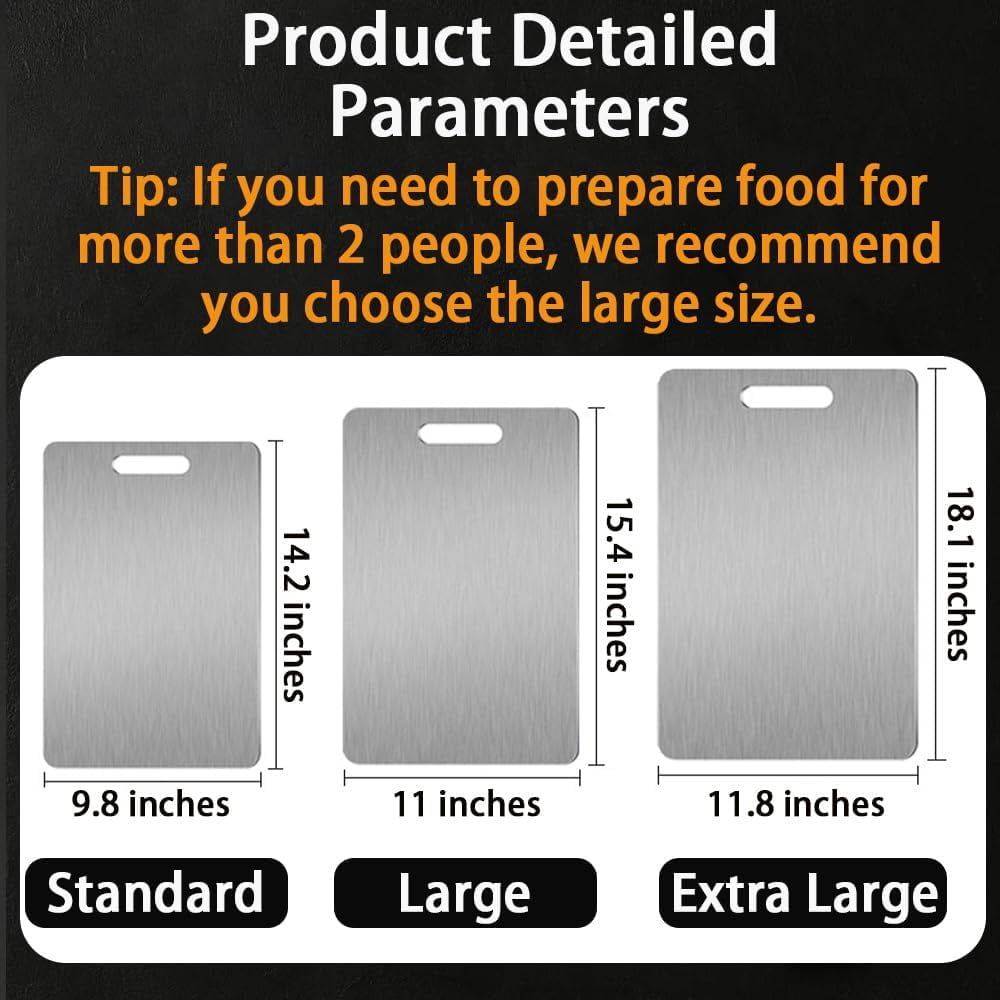 2025 New Katuchef Titanium Cutting Boards for Kitchen, Katuchef Cutting Board, Large Double-Sided Design Allows for Separate Preparation of Raw and Cooked Food