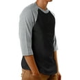 thumbnail image 2 of Ma Croix Men's Raglan 3/4 Sleeves Casual Cotton Baseball Jersey T-Shirt, 2 of 4