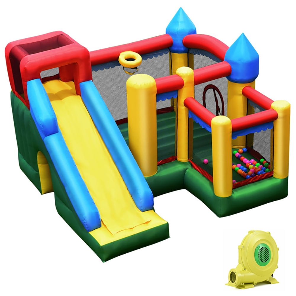 Aimee Lii Inflatable Bounce House Castle Jumper Moonwalk with Blower, Playhouse for Kids Outdoor