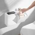 thumbnail image 5 of Square Wall-Hung Storage Box Bathroom Semi-Flip Paper Towel Garbage Bag Multifunctional Shelf, 5 of 5