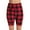 Red Buffalo Plaid, variant on Just Love High Waist Biker Short for Women – 7” Stretch Yoga Workout Short (Green, X-Large)