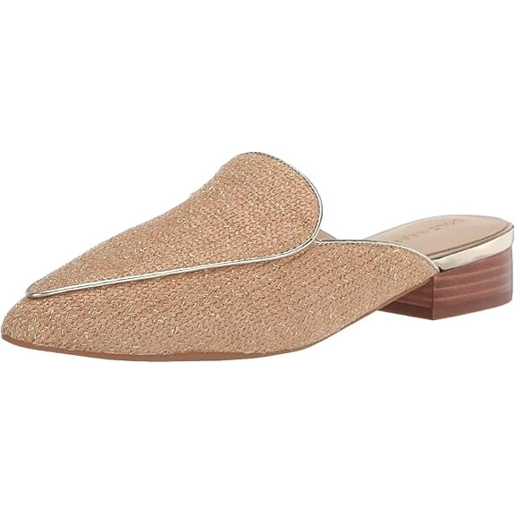 Cole Haan Women's Piper Mule, Mtllc Linen Raffia, 9.5