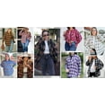 thumbnail image 6 of Fantaslook Plus Size Flannel Plaid Shirts for Women Long Sleeve Button Down Shirts Casual Loose Blouses Tops, 6 of 7