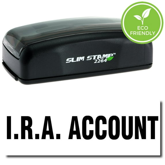 Large Pre-Inked I.R.A. Account Stamp with Green Ink