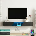thumbnail image 4 of 69" Modern Floating Tv Cabinet With 16 Color , Entertainment For 60-69 Inch Tv, Black Wall Mounted Stand 69",, 4 of 5