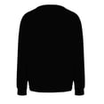thumbnail image 5 of Women's 2025 Autumn Solid Color Round Neck Long Sleeve Oversized Loose Fit Pullover Sweatshirt for Casual Comfort Daily Wear, Street Style Fashion and Versatile Outfits Black L, 5 of 9