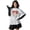 White, variant on Women Cotton Graphic T Shirt Loose Fit Short Sleeve Casual Anime Print Summer Tee