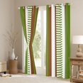 thumbnail image 3 of Homewish Lines Stripes Artwork Curtains Pack of 2 (42x84 Each),Geometric Stripes Curtains Blackout,Green Beige Brown Bedroom Curtains For Adult,Luxury Bedroom Decor, 3 of 6