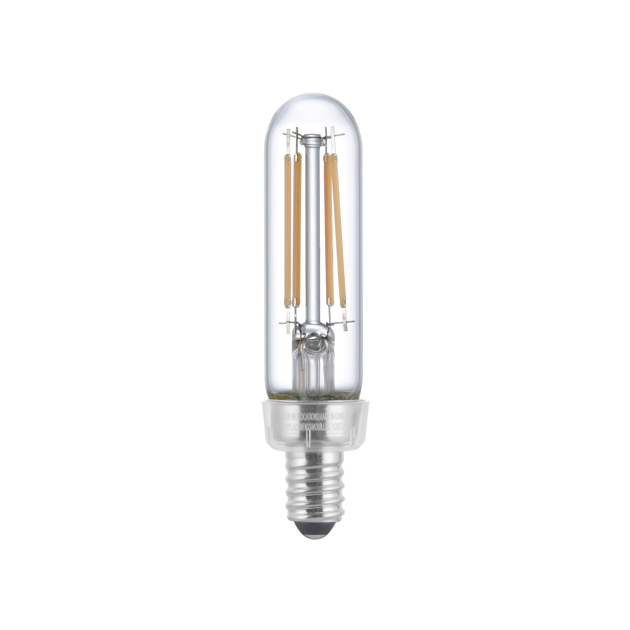 (2 pack) Better Homes & Gardens T6 LED Vintage Light Bulb, 5W (40W Equivalent), Soft White, Thin Filament, 2 Pack