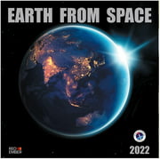 RED EMBER Earth from Space 2022 Hangable Wall Calendar - 12" x 24" Opened - Thick & Sturdy Paper - Giftable - Our