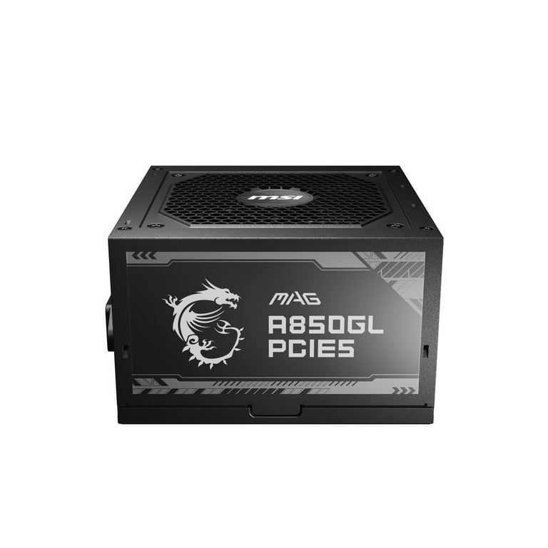 MSI A850GL PCIE 5 850W ATX 3.0 Full Modular 80 Plus Gold Gaming Power  Supply Black MAG A850GL PCIE5 - Best Buy