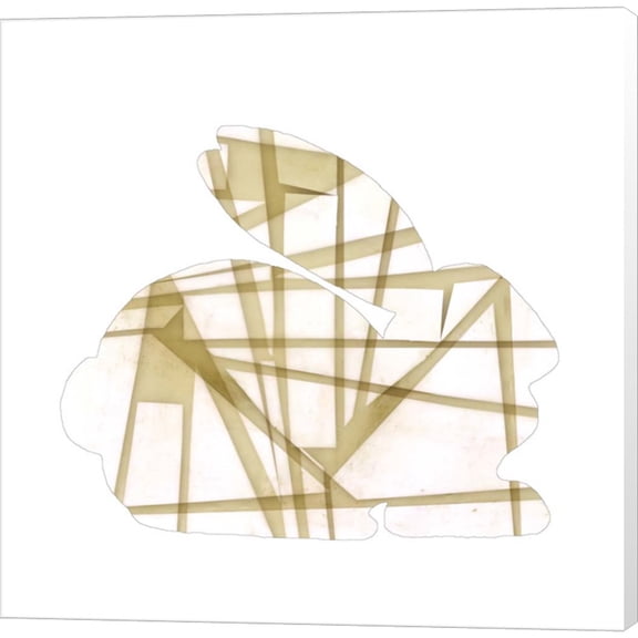 Great Art Now Geometric Rabbit IV by Jennifer Goldberger, Canvas Wall Art, 24W x 24H