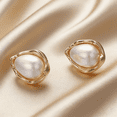thumbnail image 2 of Yoursfs Vintage Teardrop Pearl Clip on Earrings for Women Ivory Faux Pearl and Gold Plated Clip Earrings Hypoallergenic Non Pierced Earrings Jewelry Gifts, 2 of 6