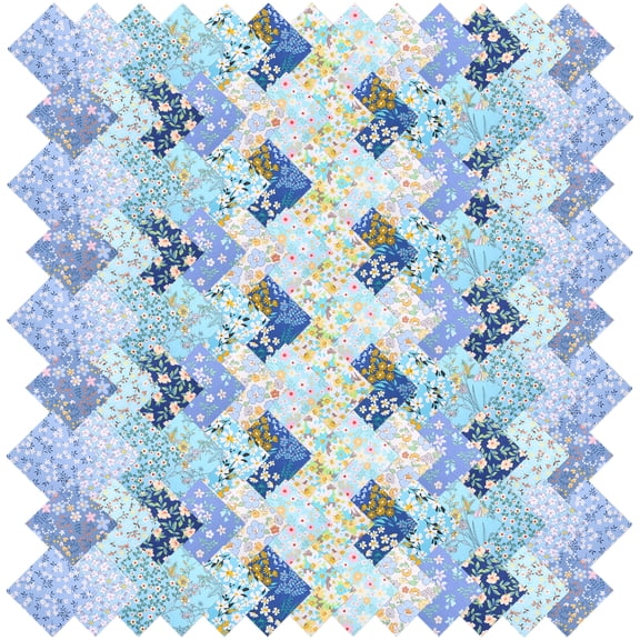 Austok 126PCS Cotton Floral Fabric Squares for Quilting 5.5"x 5.5" Soft Breathable Precut Patchwork Fabric Bundle Quilting Supplies for Sewing DIY Crafts Scrapbooking and Quilting Beginner