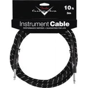 Fender Custom Shop Performance Series Cable, Straight to Straight 10ft, Black Tweed