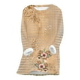 thumbnail image 2 of Tejiojio Women Clothes Women's Winter Leisure Temperament Fashion Plush Warm Underwear Ethnic Wind Flower Long Sleeve Round Neck Top, 2 of 4